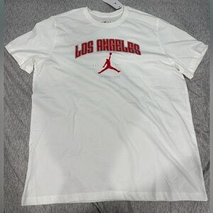 NWT SIZE 2XL Nike Jordan SEOUL Exclusive Swoosh T-Shirt WHITE RED